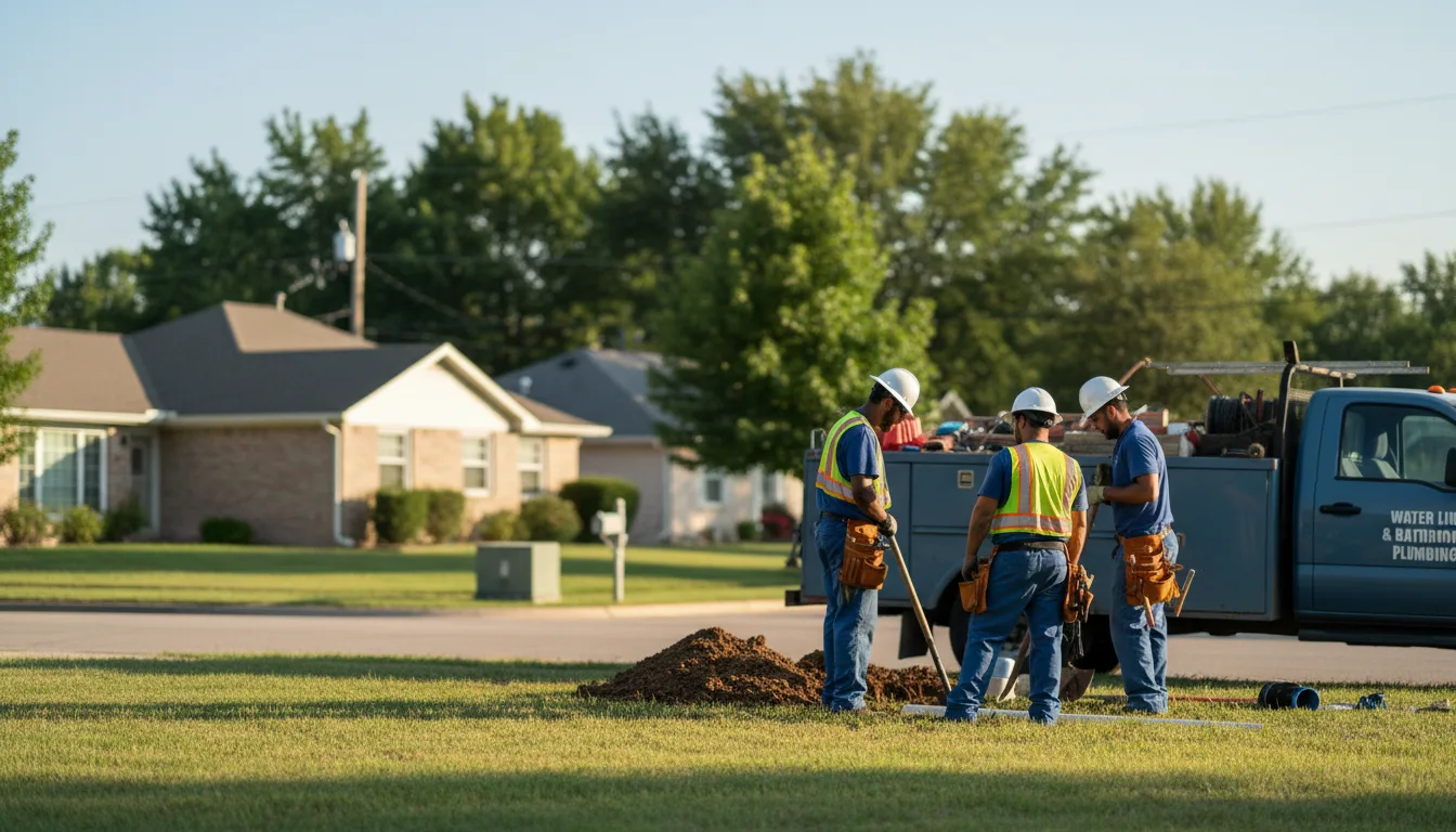 Residential water line and bathroom plumbing service in River Falls, WI